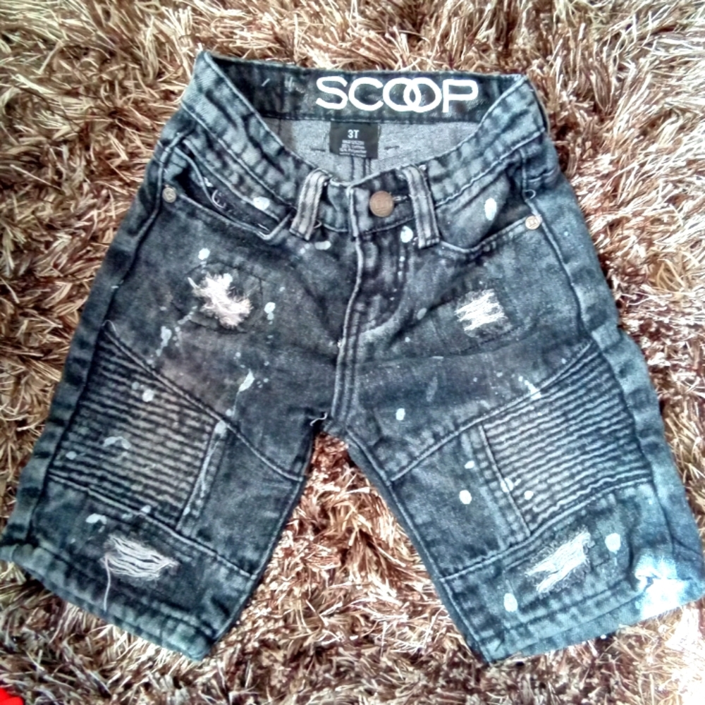 Denim Moto Style with paint drip